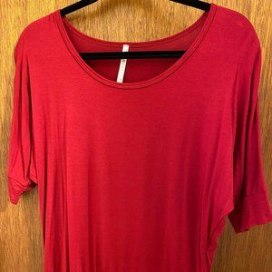 NWT - Deep Red Dolman Tee